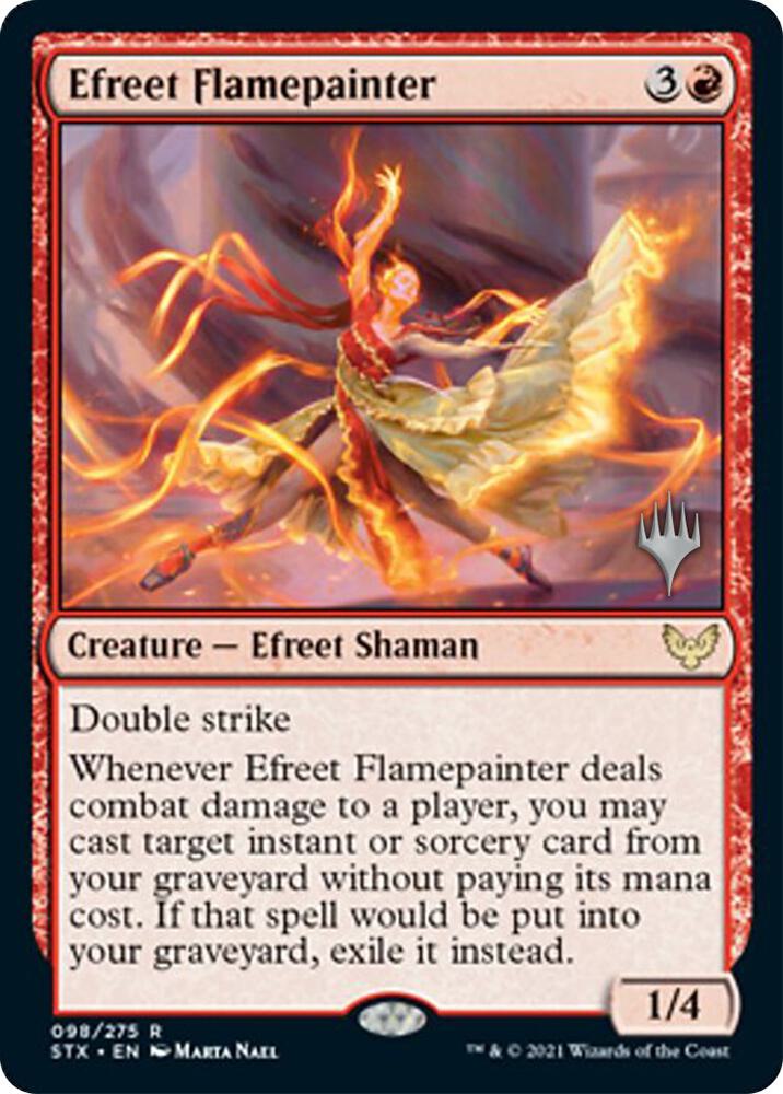 Efreet Flamepainter 98 card from Promo Pack: Strixhaven