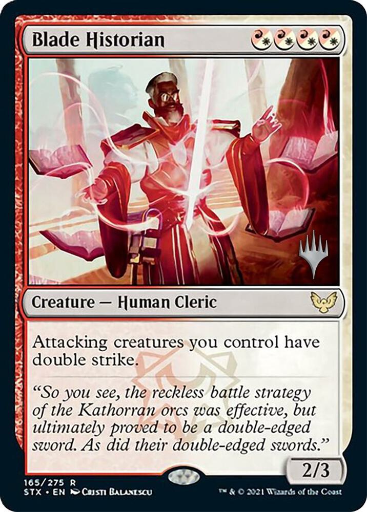 Blade Historian 165 card from Promo Pack: Strixhaven