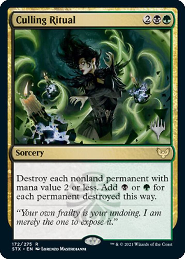 Culling Ritual 172 card from Promo Pack: Strixhaven