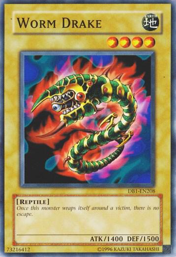 Worm Drake DB1-EN208 card from Dark Beginning 1