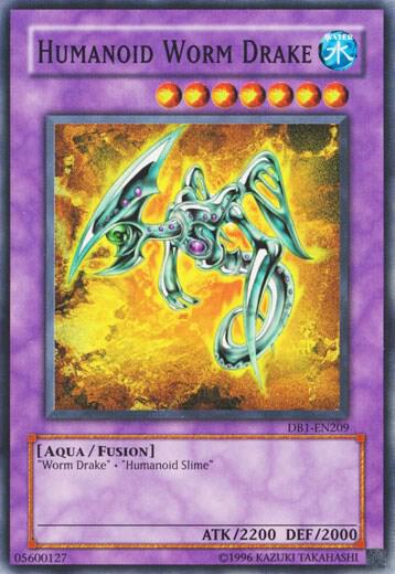 Humanoid Worm Drake DB1-EN209 card from Dark Beginning 1