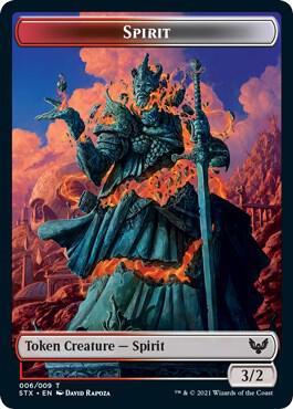 Spirit (6) // Avatar Double-sided Token 6 // 1 card from Strixhaven: School of Mages