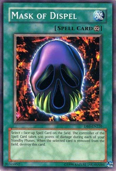 Mask of Dispel DB1-EN220 card from Dark Beginning 1