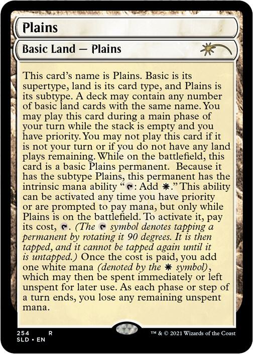 Plains (Full-Text Lands) 254 card from Secret Lair Drop Series