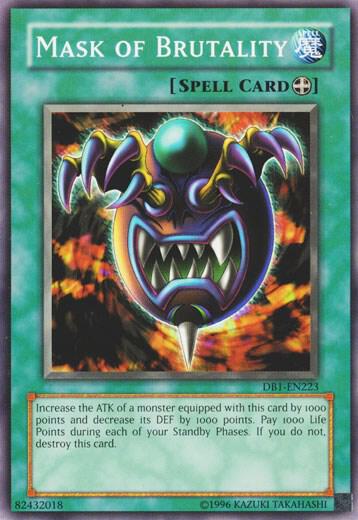 Mask of Brutality DB1-EN223 card from Dark Beginning 1