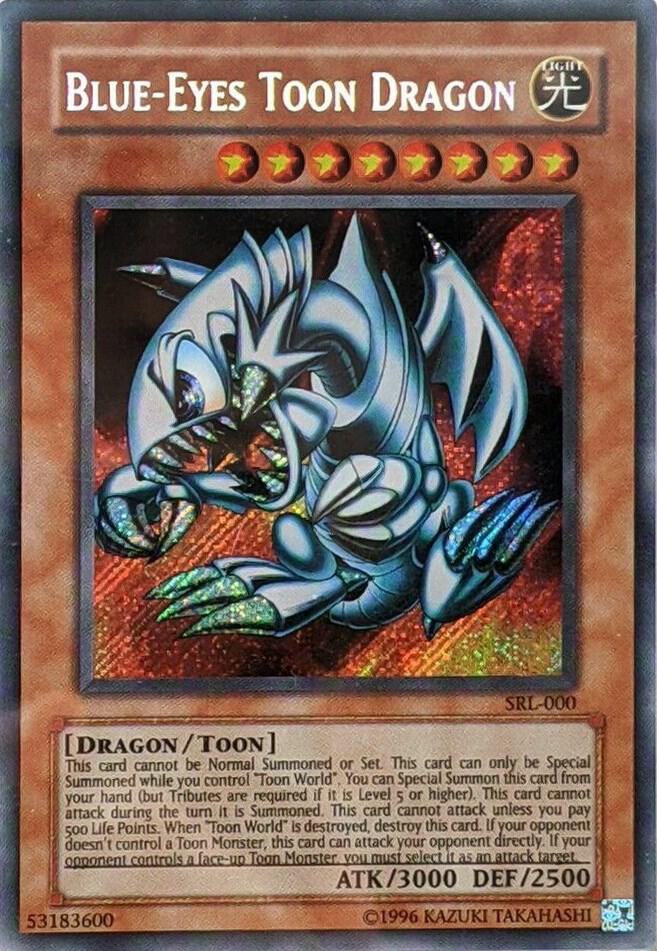 Blue-Eyes Toon Dragon SRL-000 card from Spell Ruler