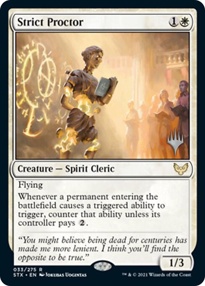 Strict Proctor 33 card from Promo Pack: Strixhaven