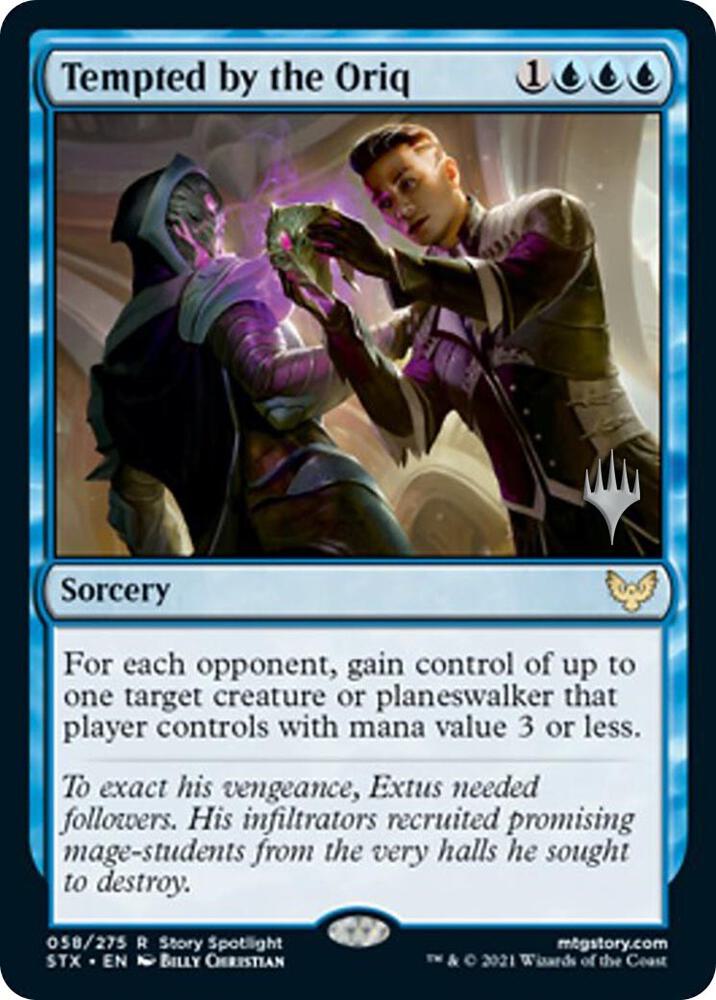 Tempted by the Oriq 58 card from Promo Pack: Strixhaven