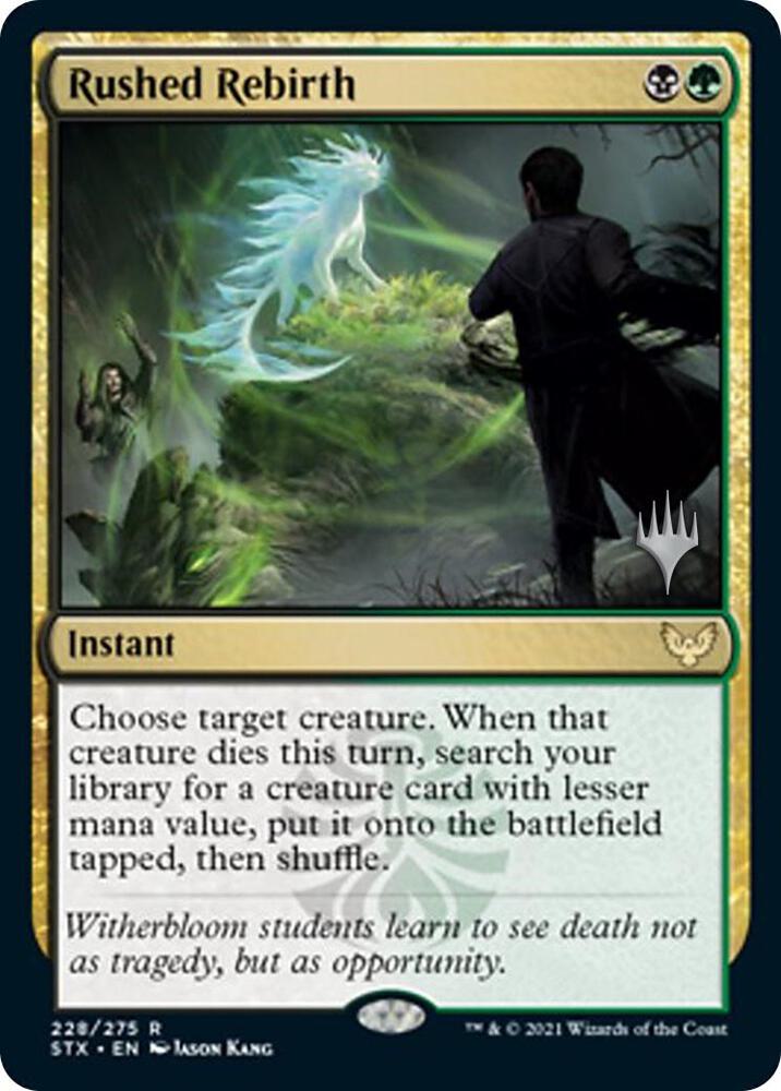 Rushed Rebirth 228 card from Promo Pack: Strixhaven
