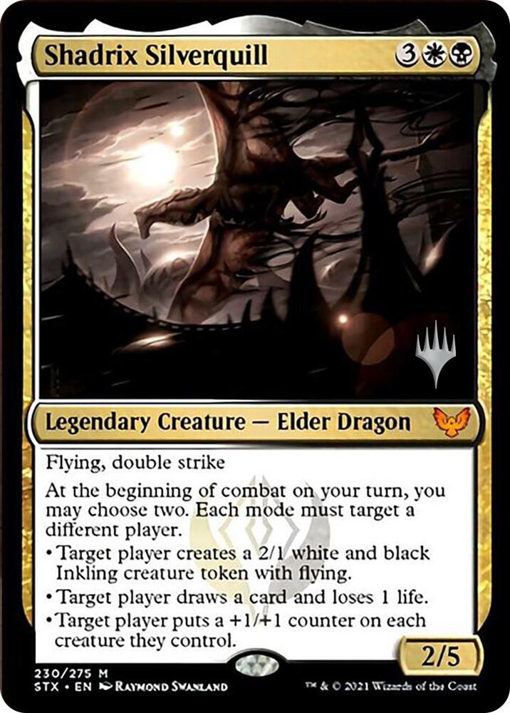 Shadrix Silverquill 230 card from Promo Pack: Strixhaven