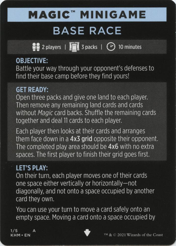 Magic Minigame: Base Race 1 card from Kaldheim