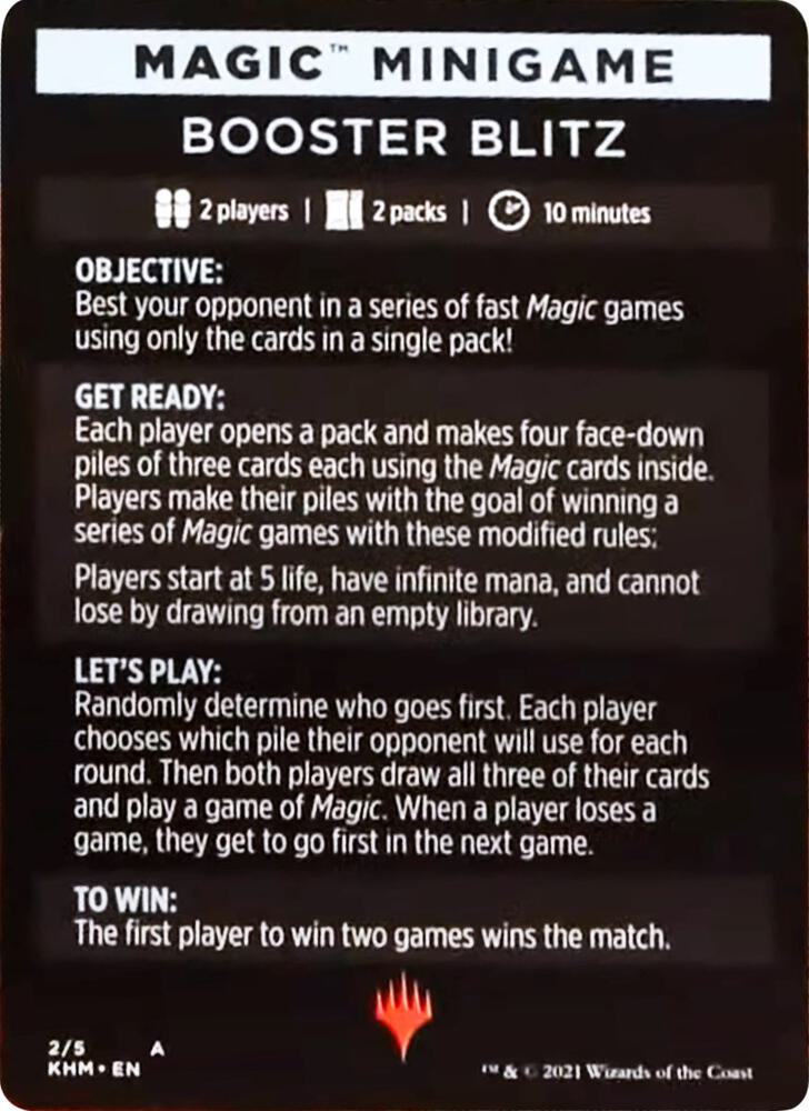 Magic Minigame: Booster Blitz 2 card from Kaldheim