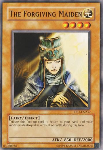 The Forgiving Maiden DB1-EN239 card from Dark Beginning 1