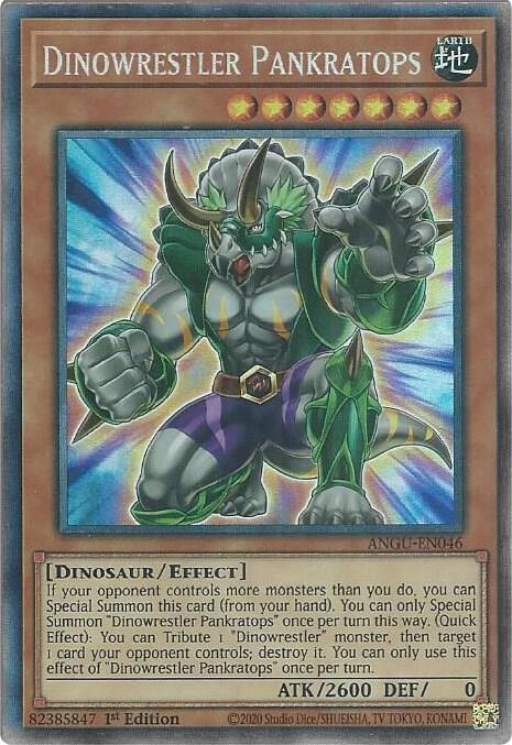 Dinowrestler Pankratops (CR) ANGU-EN046 card from Ancient Guardians