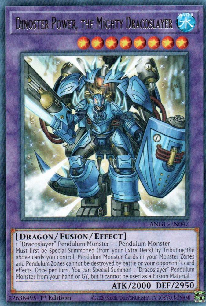 Dinoster Power, the Mighty Dracoslayer ANGU-EN047 card from Ancient Guardians