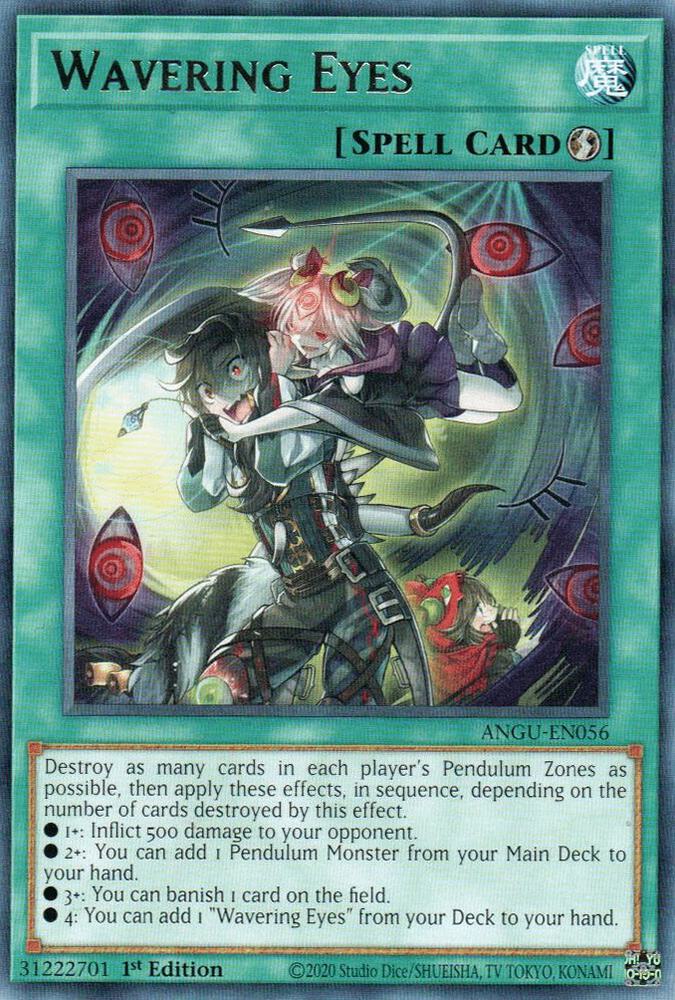 Wavering Eyes ANGU-EN056 card from Ancient Guardians