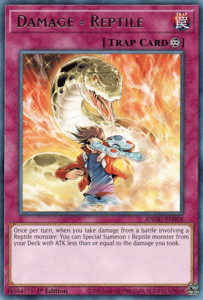 Damage = Reptile ANGU-EN058 card from Ancient Guardians