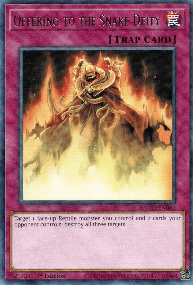 Offering to the Snake Deity ANGU-EN060 card from Ancient Guardians