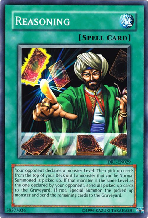 Reasoning DR1-EN029 card from Dark Revelation Volume 1