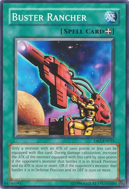 Buster Rancher DR1-EN033 card from Dark Revelation Volume 1
