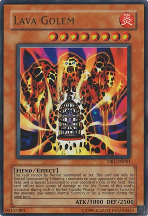 Lava Golem DR1-EN051 card from Dark Revelation Volume 1