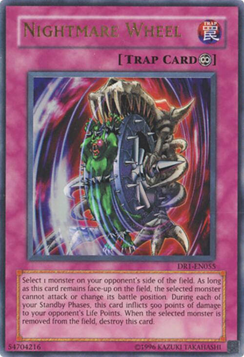 Nightmare Wheel DR1-EN055 card from Dark Revelation Volume 1