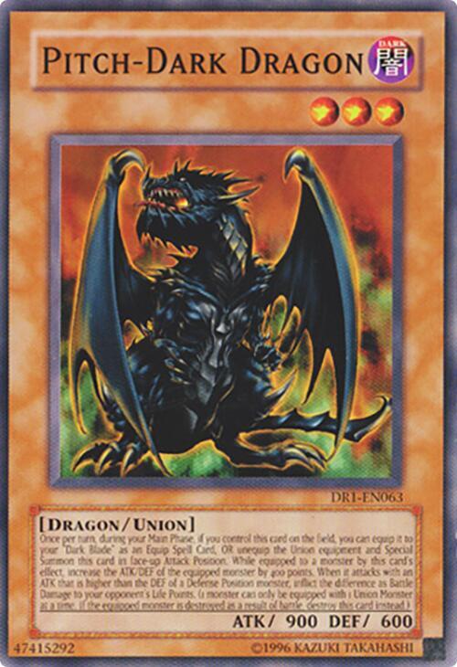Pitch-Dark Dragon DR1-EN063 card from Dark Revelation Volume 1