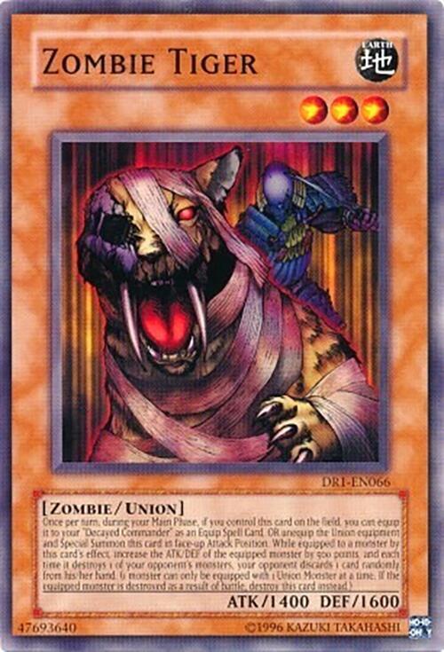 Zombie Tiger DR1-EN066 card from Dark Revelation Volume 1