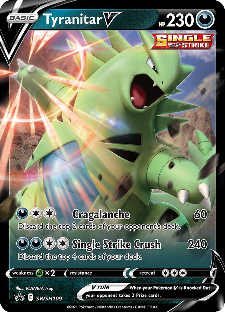 Tyranitar V SWSH109 card from SWSH: Sword & Shield Promo Cards
