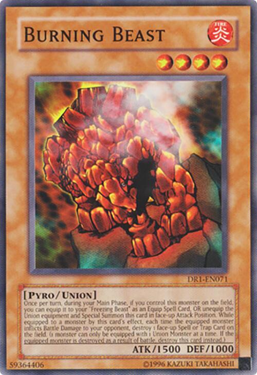 Burning Beast DR1-EN071 card from Dark Revelation Volume 1