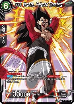 SS4 Vegeta, Feigned Greeting P-307 card from Promotion Cards