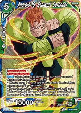 Android 16, Stalwart Defender P-310 card from Promotion Cards