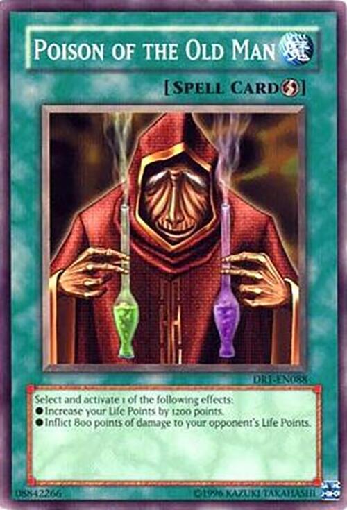 Poison of the Old Man DR1-EN088 card from Dark Revelation Volume 1