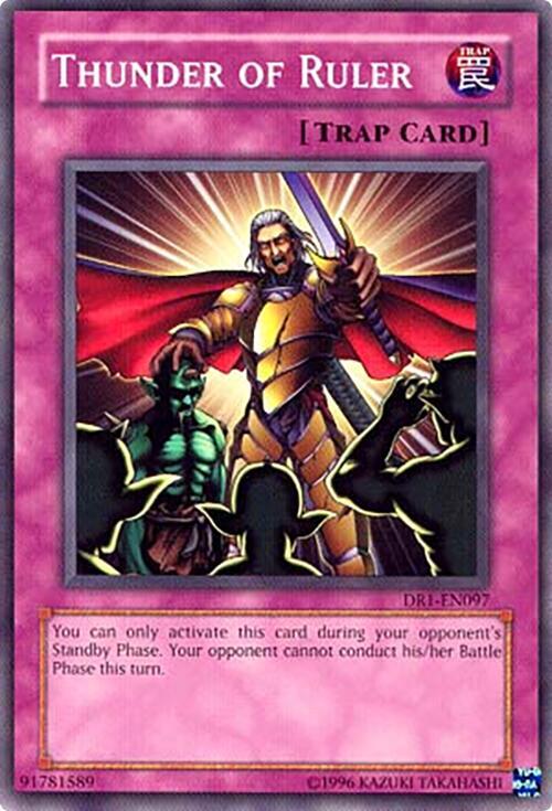 Thunder of Ruler DR1-EN097 card from Dark Revelation Volume 1