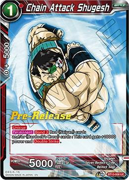 Chain Attack Shugesh BT13-008 card from Supreme Rivalry Pre-Release Cards