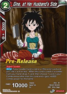 Gine, at Her Husband's Side BT13-016 card from Supreme Rivalry Pre-Release Cards