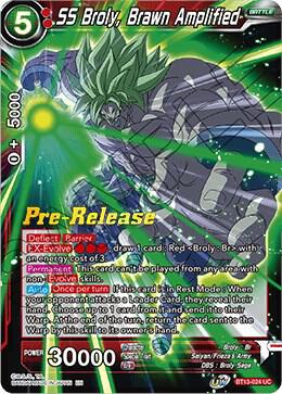 SS Broly, Brawn Amplified BT13-024 card from Supreme Rivalry Pre-Release Cards