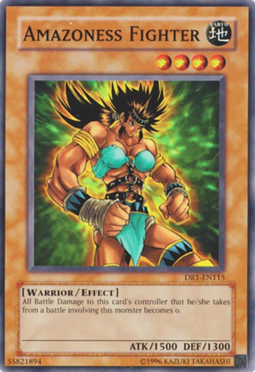 Amazoness Fighter DR1-EN115 card from Dark Revelation Volume 1