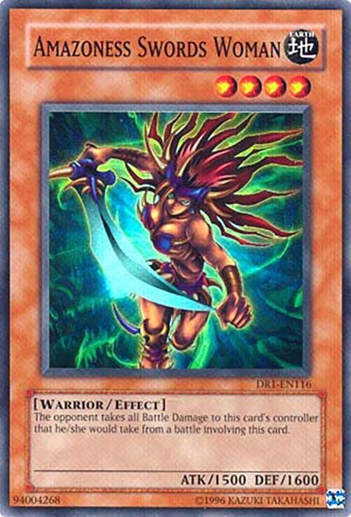 Amazoness Swords Woman DR1-EN116 card from Dark Revelation Volume 1