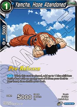 Yamcha, Hope Abandoned BT13-044 card from Supreme Rivalry Pre-Release Cards