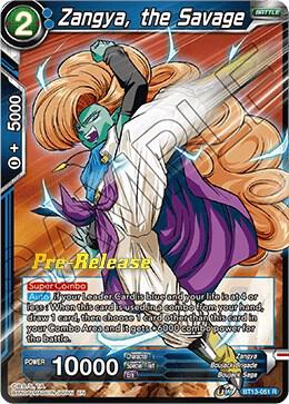 Zangya, the Savage BT13-051 card from Supreme Rivalry Pre-Release Cards