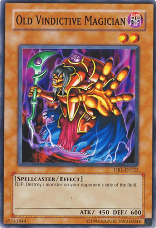Old Vindictive Magician DR1-EN122 card from Dark Revelation Volume 1