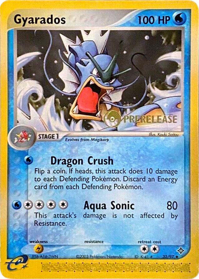 Gyarados (Prerelease) 32/97 card from Nintendo Promos