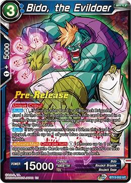 Bido, the Evildoer BT13-052 card from Supreme Rivalry Pre-Release Cards