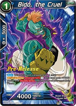Bido, the Cruel BT13-053 card from Supreme Rivalry Pre-Release Cards
