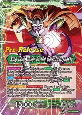 King Cold // King Cold, Ruler of the Galactic Dynasty BT13-061 card from Supreme Rivalry Pre-Release Cards