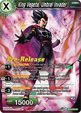 King Vegeta, Umbral Invader BT13-064 card from Supreme Rivalry Pre-Release Cards