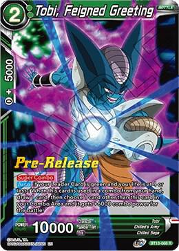Tobi, Feigned Greeting BT13-068 card from Supreme Rivalry Pre-Release Cards