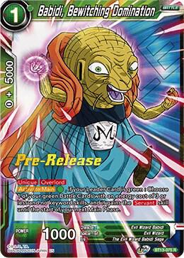 Babidi, Bewitching Domination BT13-075 card from Supreme Rivalry Pre-Release Cards