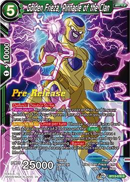 Golden Frieza, Pinnacle of the Clan BT13-076 card from Supreme Rivalry Pre-Release Cards